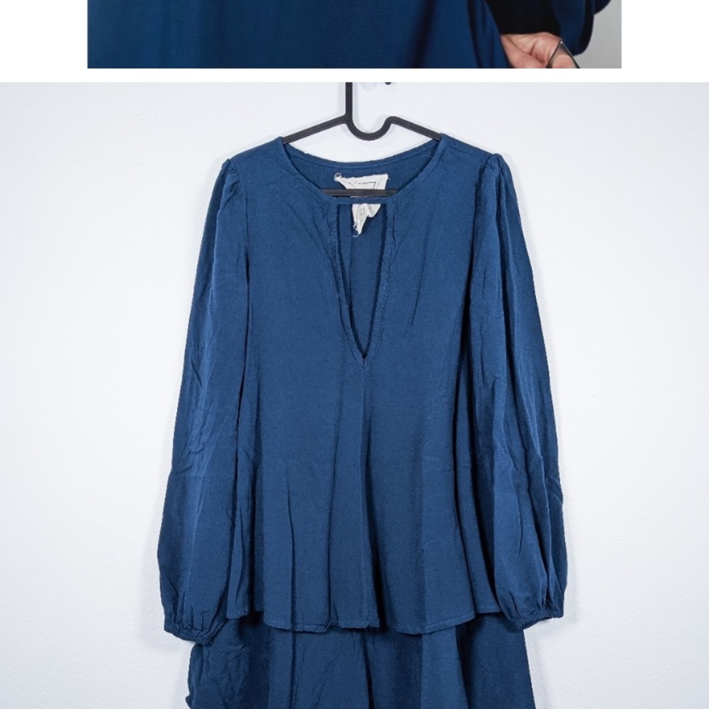 Free People Beck Mini Dress Blue Size S